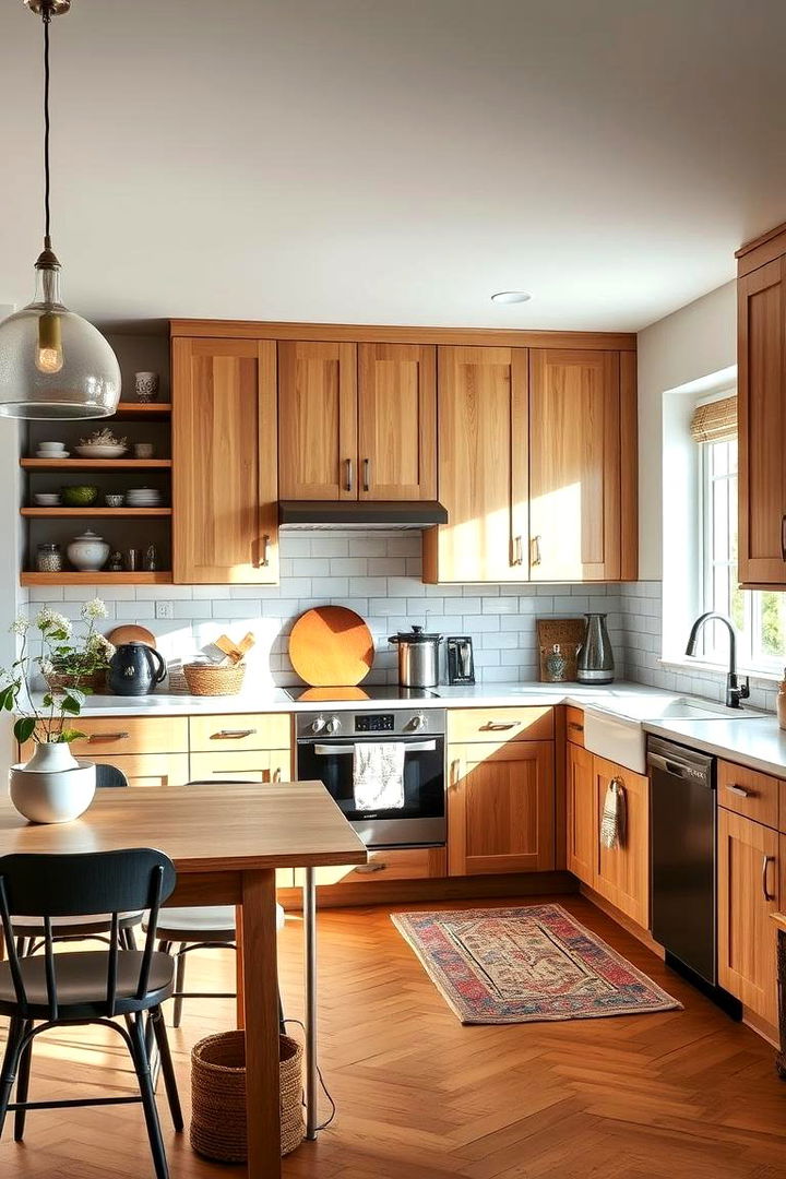 Harmonious Blend - 22 Kitchens With Light Wood Cabinets