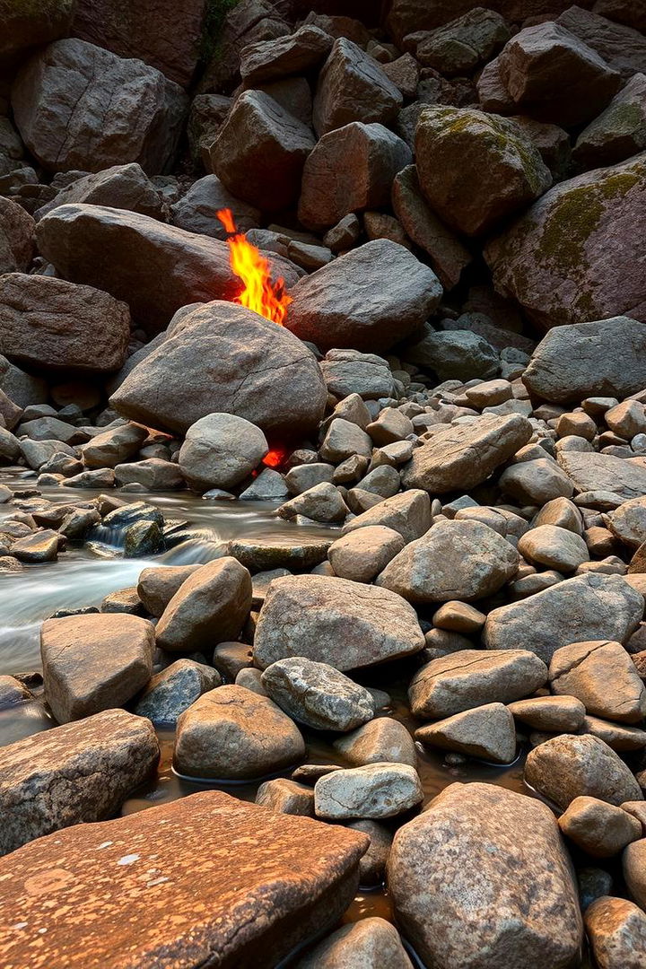 Harmonious Blend of Stone and Fire - 22 River Rock Fireplace Ideas