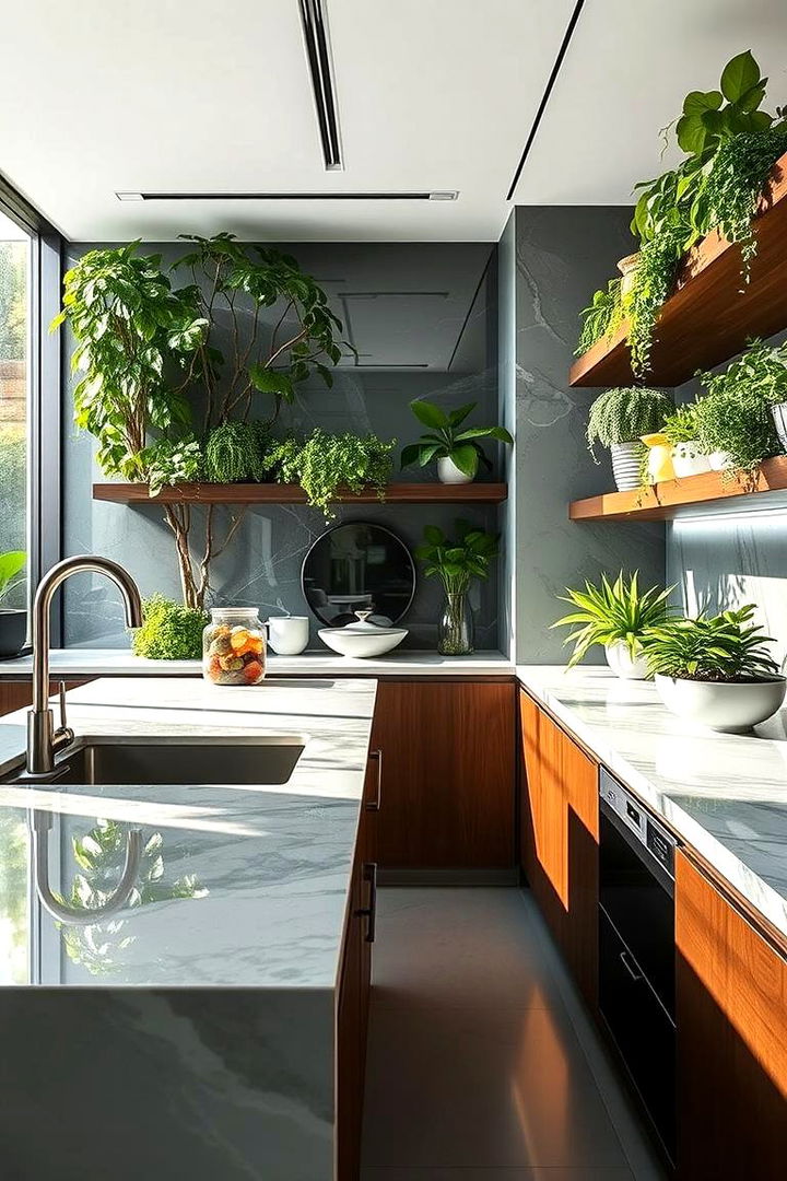 Harmonious Blends of Nature and Modern Technology - 22 Greenhouse Kitchen Design Ideas