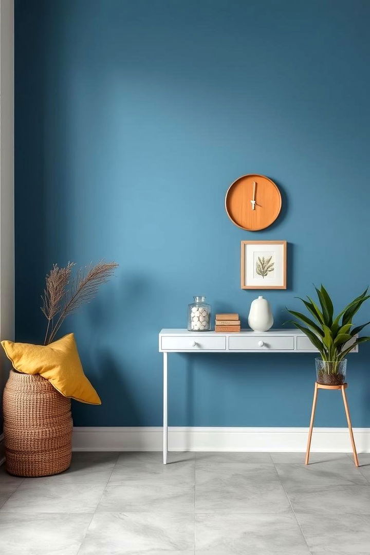 Harmonious Color Balance - 22 grey floor living room with blue walls ideas