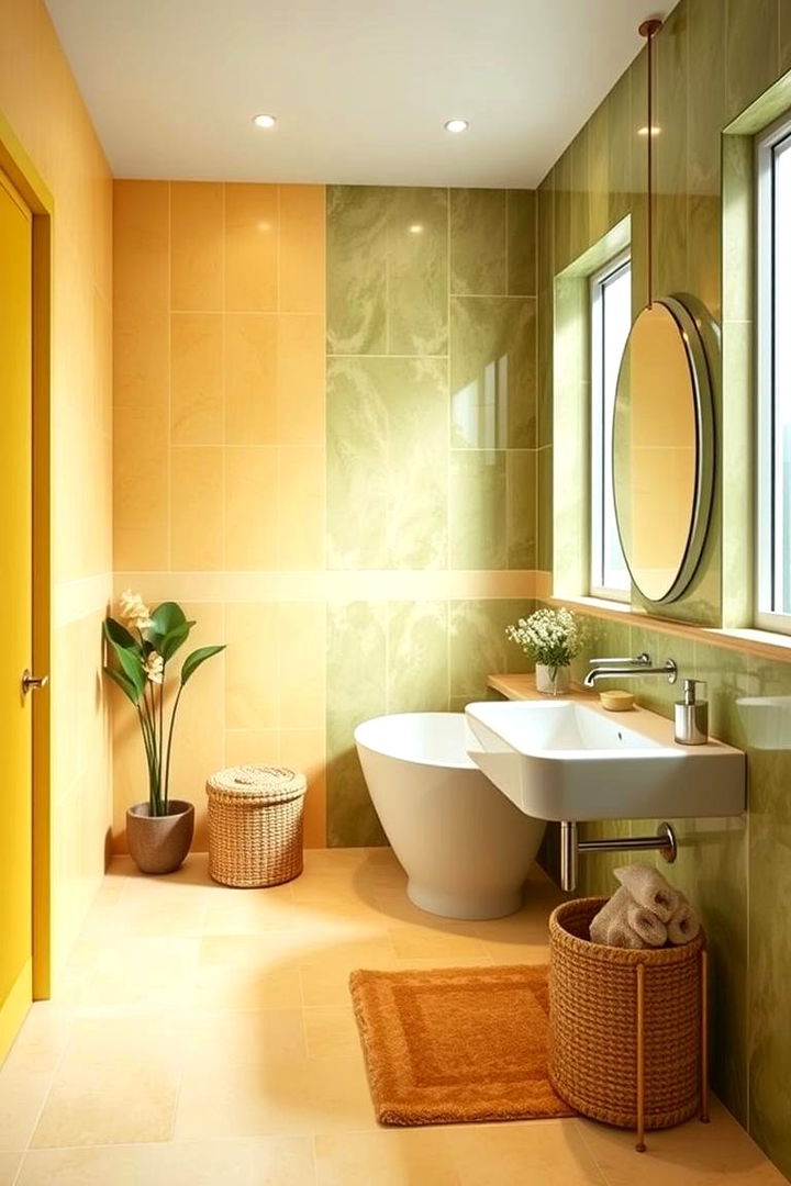 Harmonious Color Balance - 22 Yellow and Green Bathroom Ideas