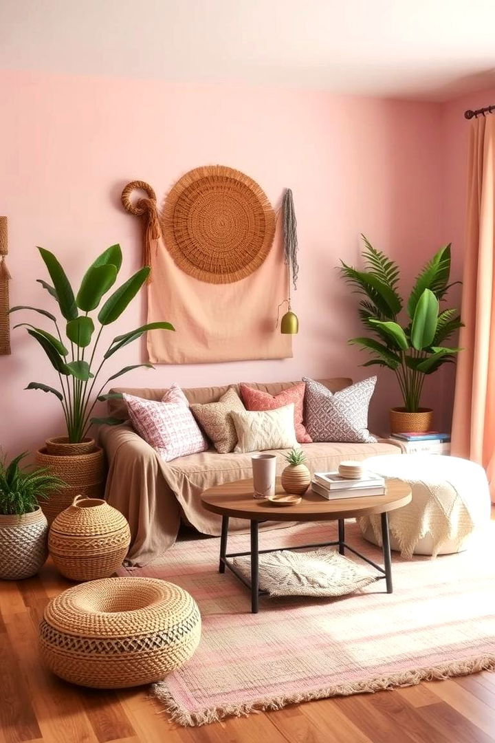 Harmonious Color Blend - 22 Pink Boho Bedroom Ideas