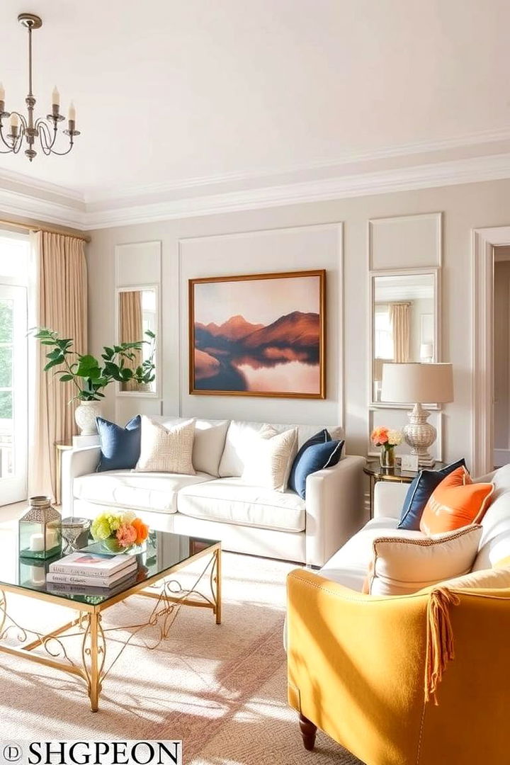 Harmonious Color Palette - 22 Symmetrical Living Room Ideas