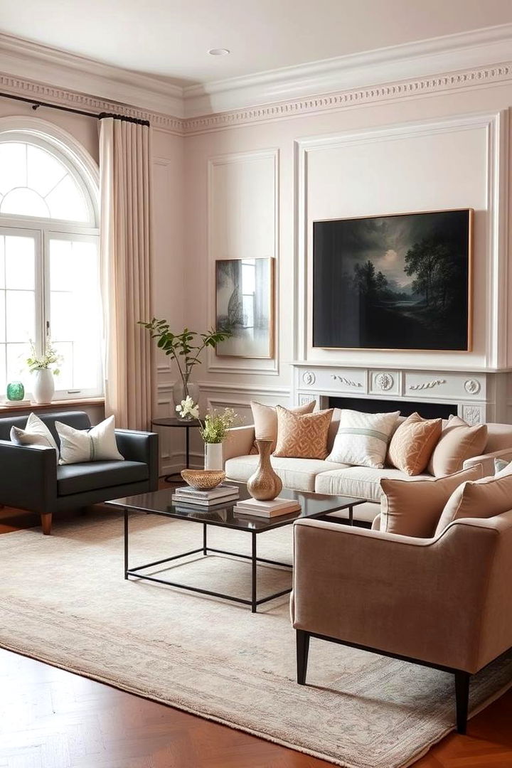 Harmonious Color Palettes - 22 Mansion Living Room Ideas