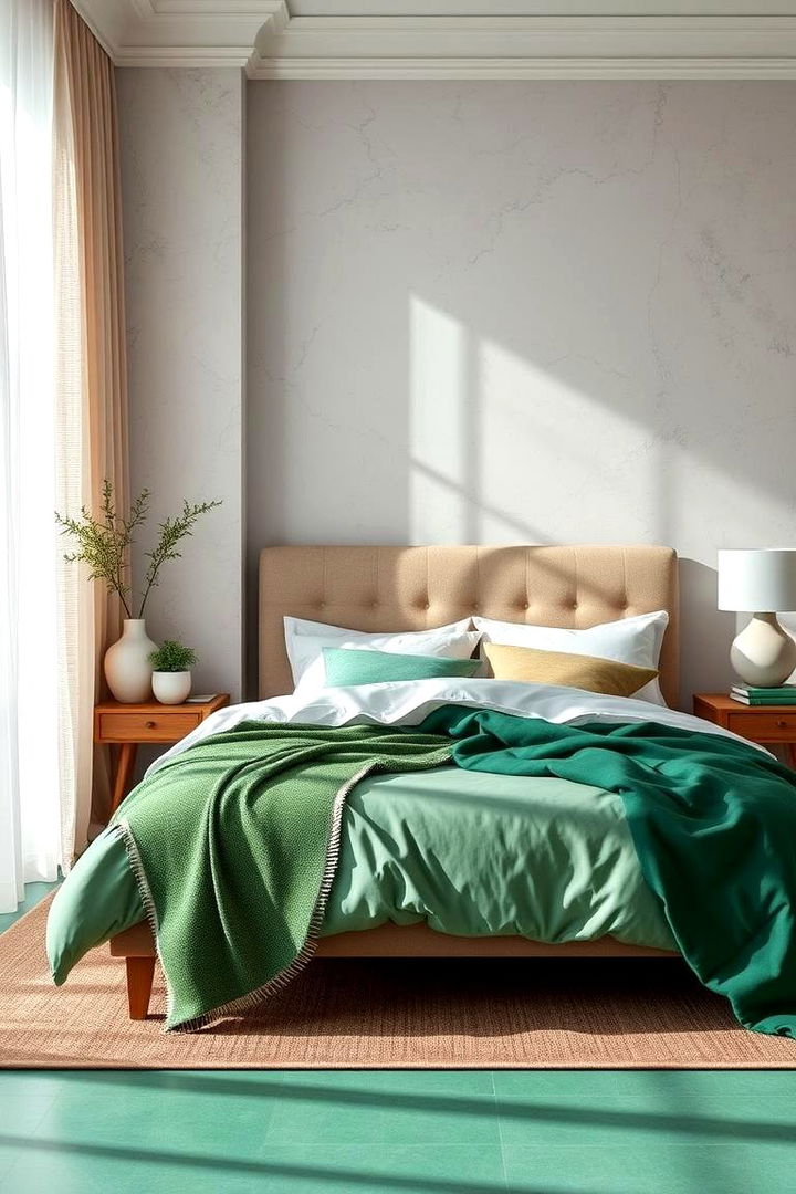 Harmonious Emerald Balance - 22 Emerald Green Bedroom Ideas