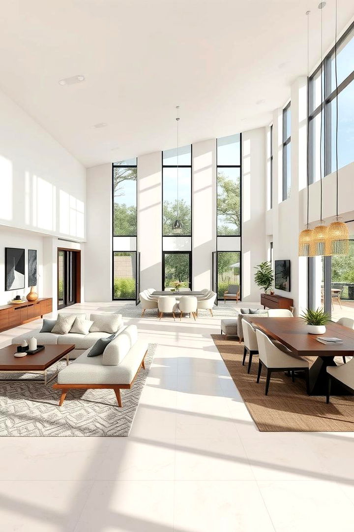 Harmonious Flow through Open Concept - 22 Living Room Dining Room Combos