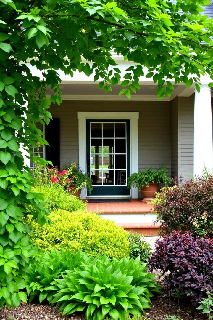 Harmonious Foliage and Landscaping - 22 Colonial Front Porch Ideas
