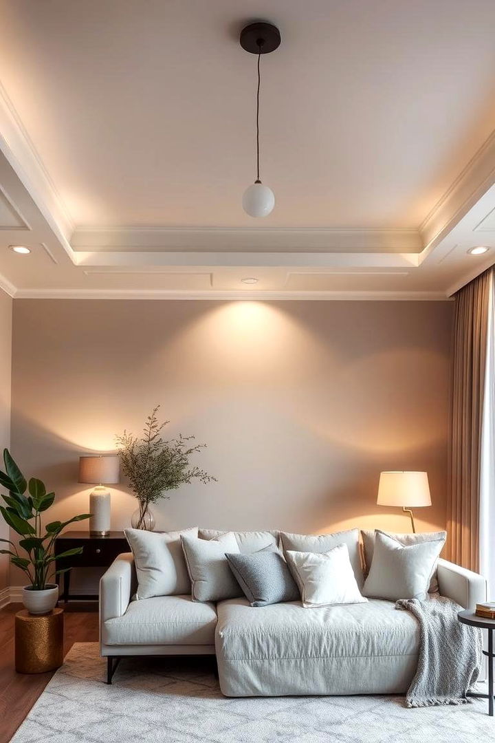 Harmonious Greige Lighting - 22 Greige Living Room Ideas