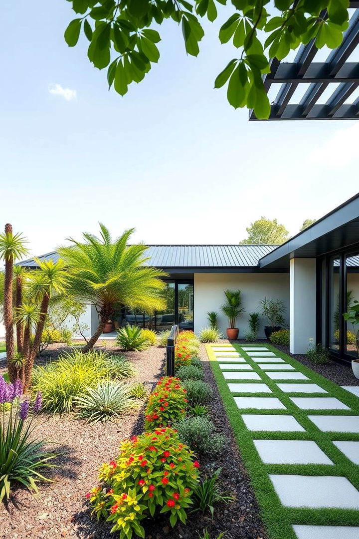 Harmonious Landscaping Integration - 22 Exterior Home with a Black Roof Ideas