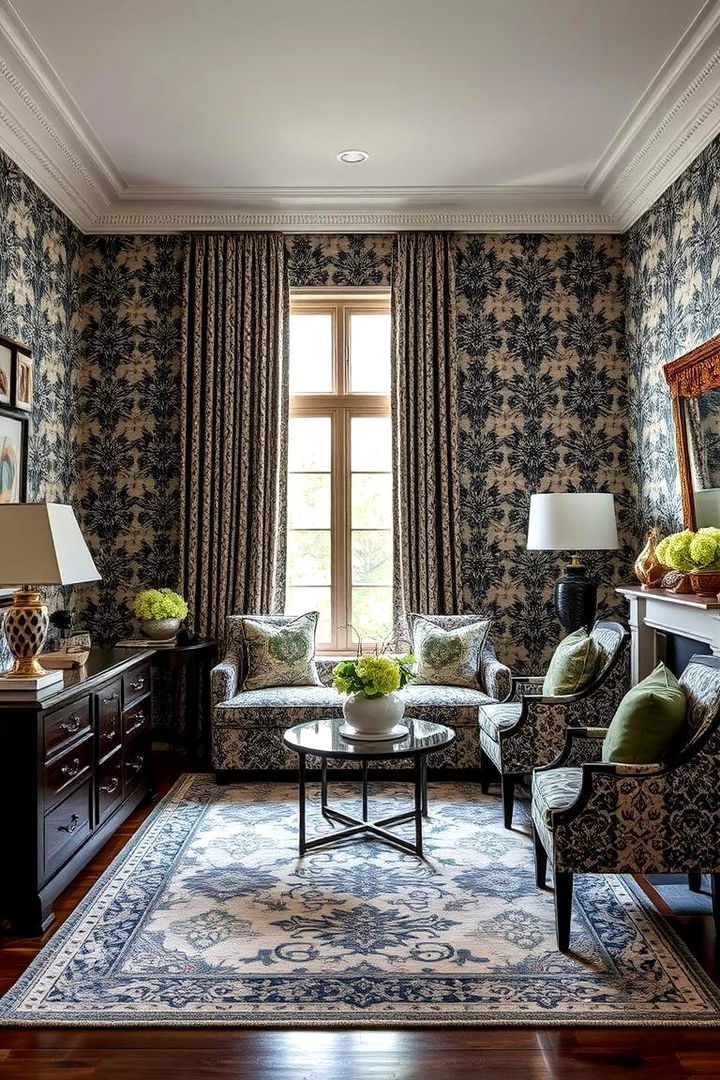 Harmonious Mix of Patterns and Textures - 22 Formal Living Room Ideas