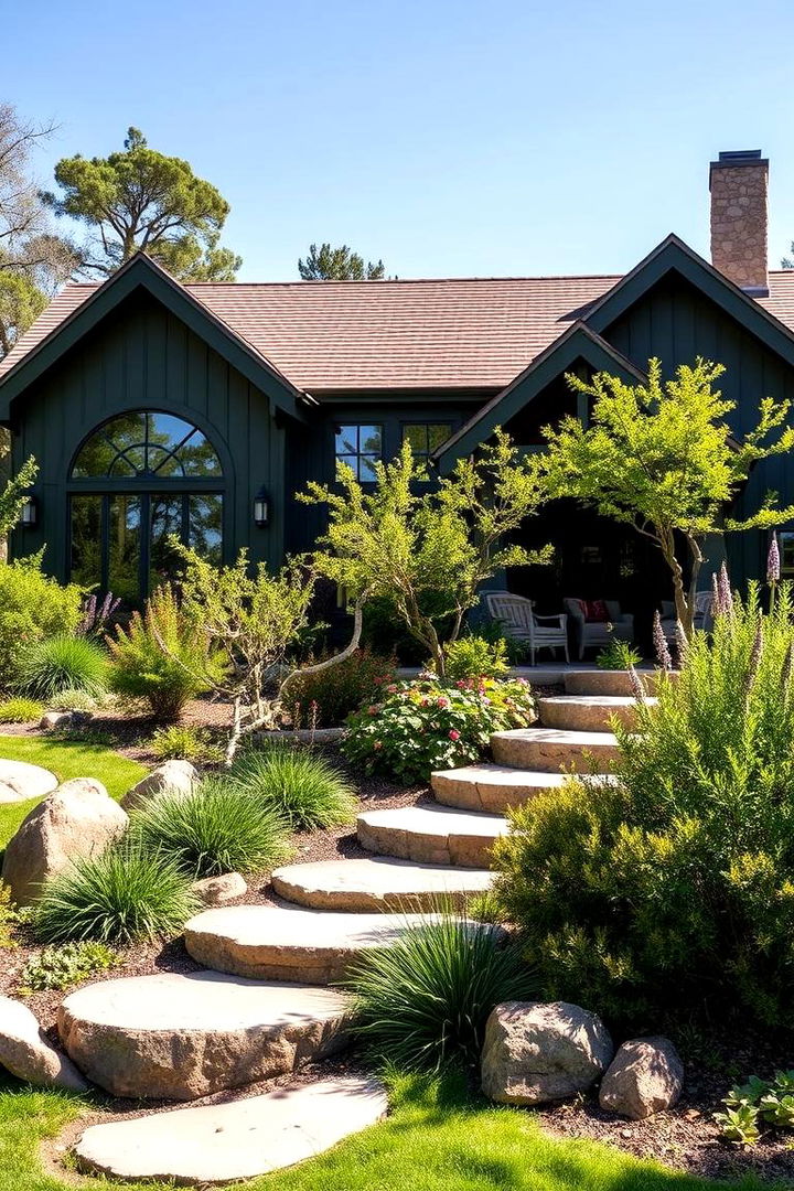 Harmonious Natural Integration - 22 Dark Olive Green House Designs