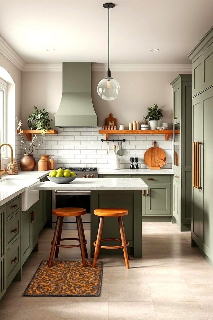 Harmonious Olive Combinations - 22 Olive Green Kitchens