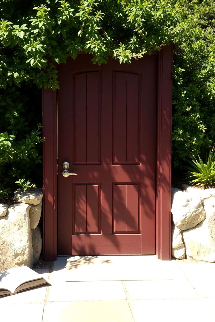 Harmonious Outdoor Landscape - 22 Brown Front Door Ideas