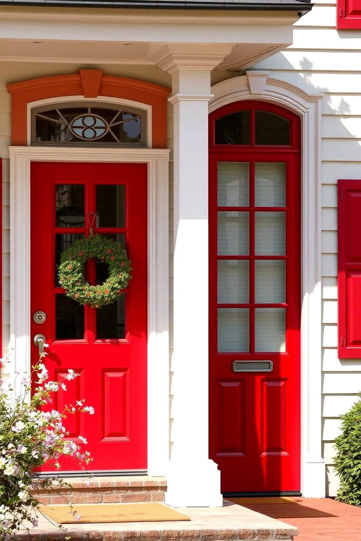 Harmonious Red Element Blends - 22 red home exterior ideas