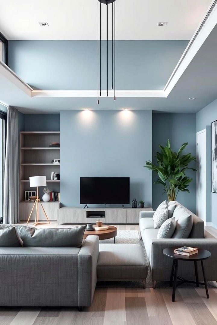 Harmonious Sky Blue and Gray Palette - 22 Sky Blue Bedroom Ideas