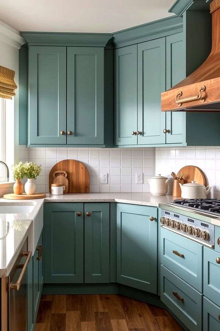 Harmonious Teal and Wood Kitchens - 22 Teal Kitchen Ideas