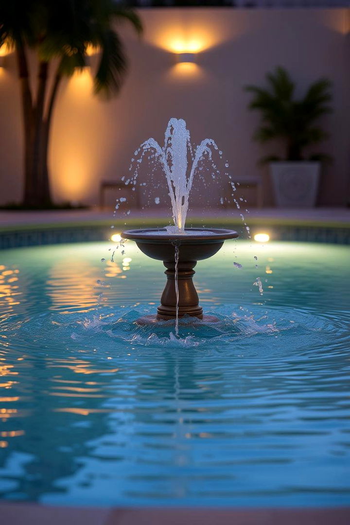 Harmonious Water Feature Integration - 22 Above Ground Pool Landscaping Ideas