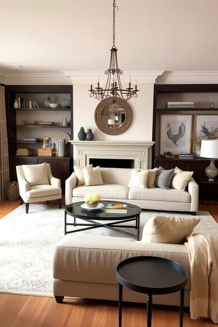 Harmonizing Accessories in Monochrome - 22 Monochromatic Living Room Ideas