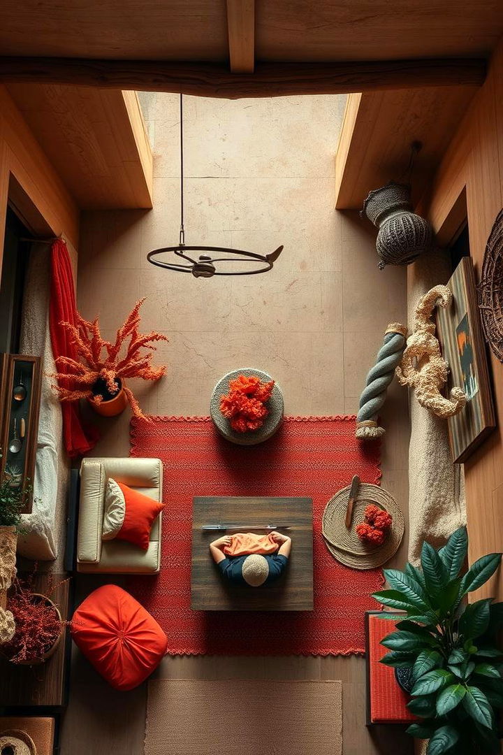 Harmonizing Coral with Earth Tones - 22 Coral Bedroom Ideas