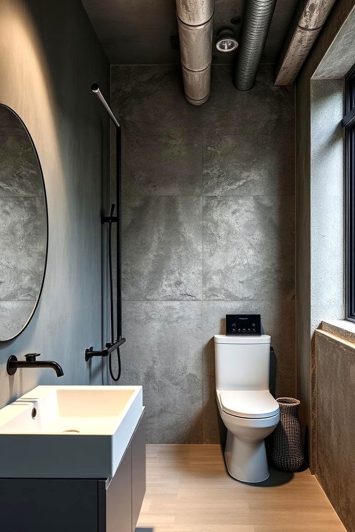 Harmonizing Modern and Industrial Touches - 22 Industrial Bathroom Ideas