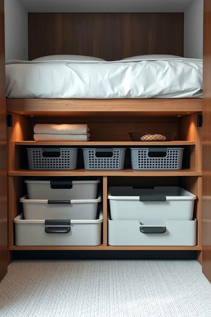 Harness Under Bed Storage Effectively - 22 small apartment decorating ideas