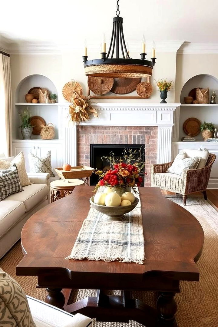 Harvest Inspired Accessories - 22 Fall Living Room Ideas