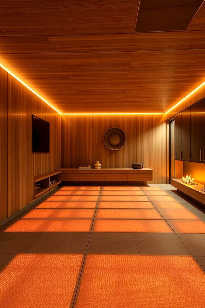 Heated Flooring for Cold Nights - 22 Man Cave Flooring Ideas