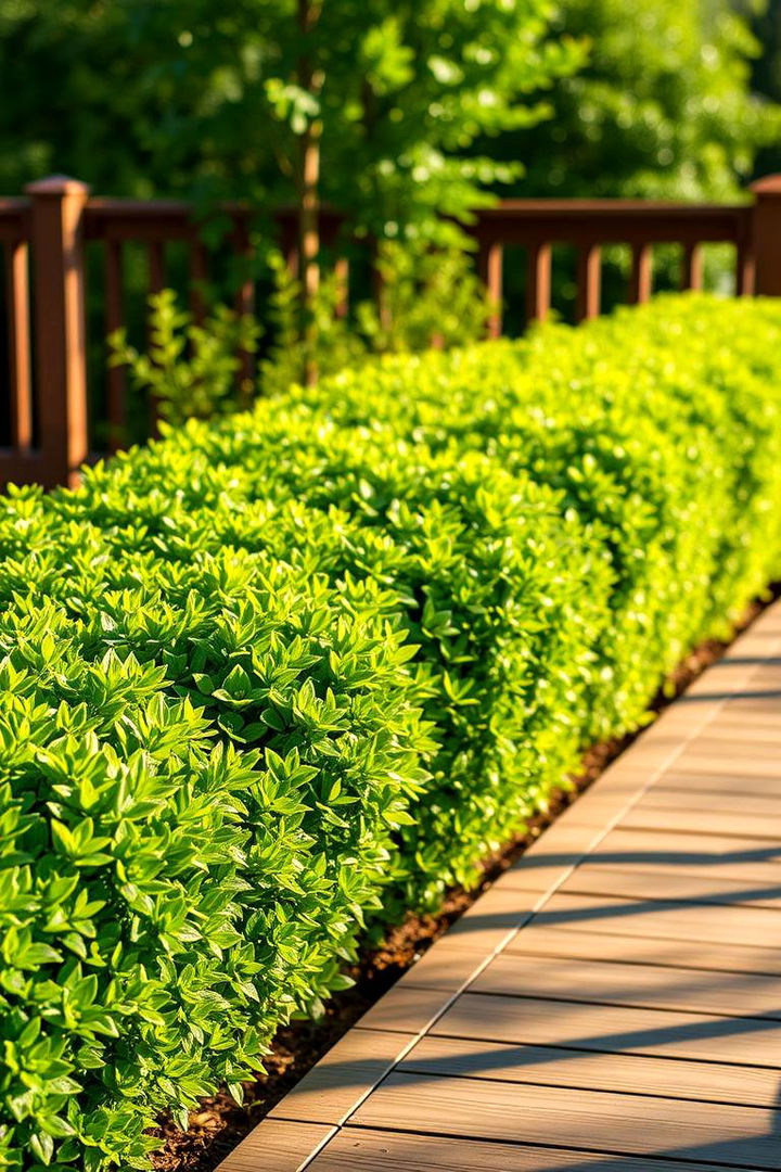 Hedge Privacy Borders - 22 Deck Privacy Ideas