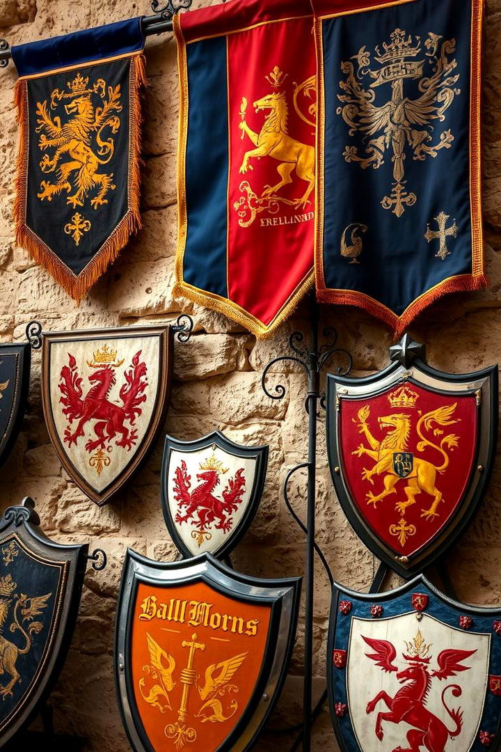 Heraldic Banners and Armorial Shields - 22 Medieval Home Decor Ideas