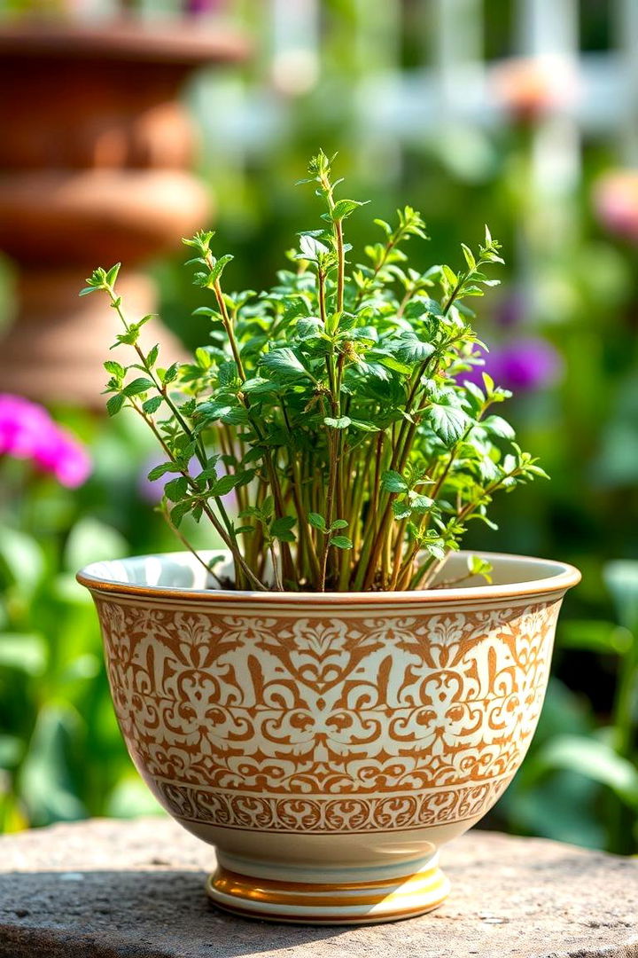 Herb Garden Bowl Inspirations - 22 Fairy Garden Container Ideas