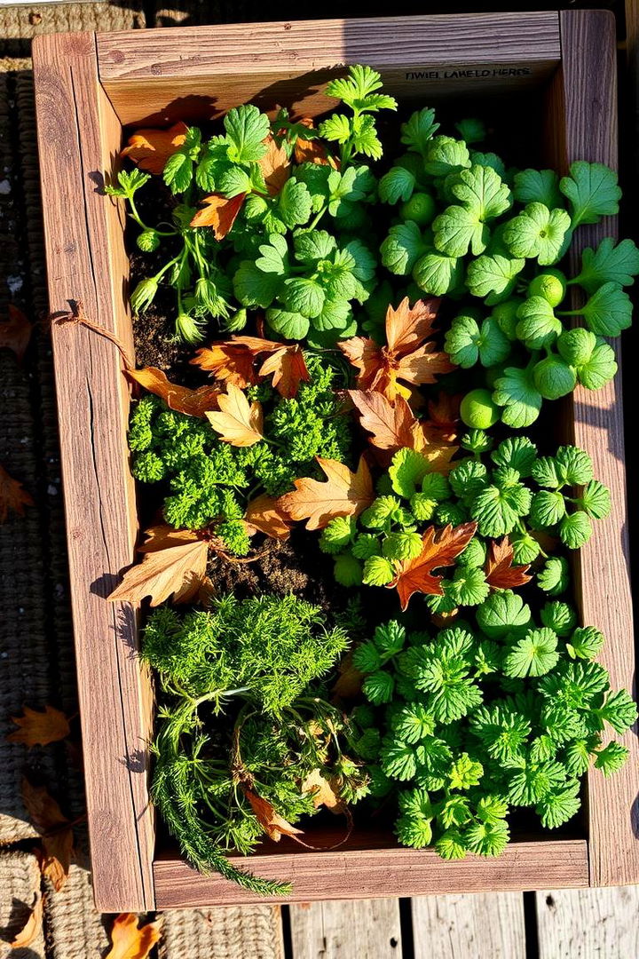 Herb Garden Box with Rustic Interiors - 22 Fall Planter Ideas