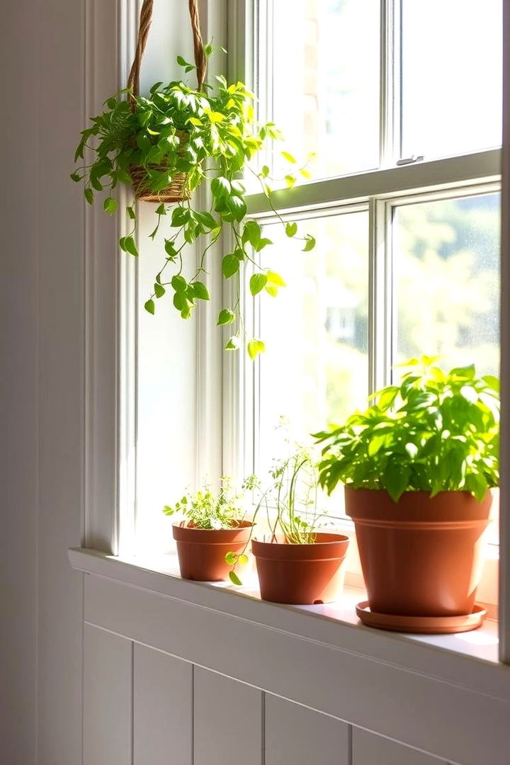 Herb Garden Window - 22 Farmhouse Kitchen Ideas