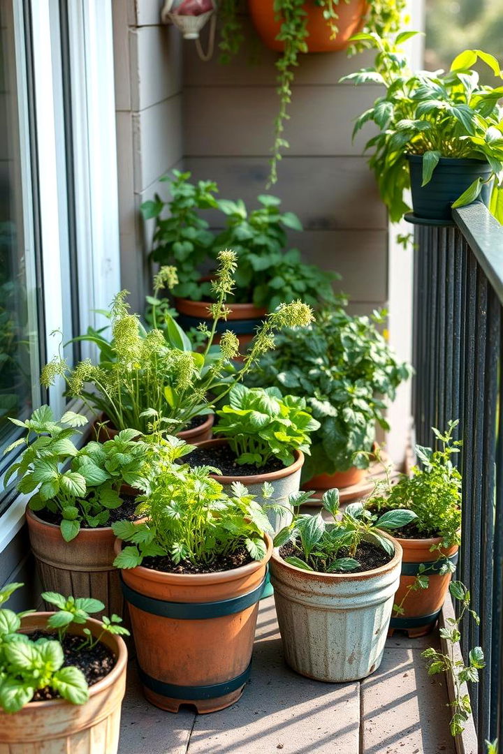 Herb Haven on the Balcony - 22 Green Balcony Ideas