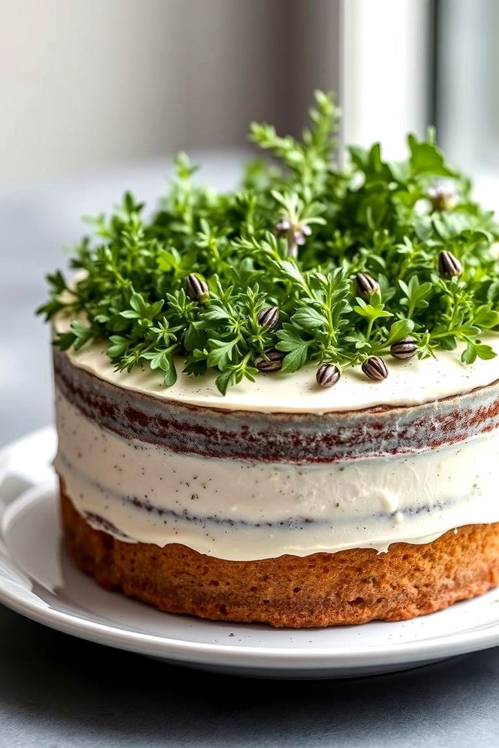 Herb Infused Garden Cake - 22 Small Wedding Cake Ideas