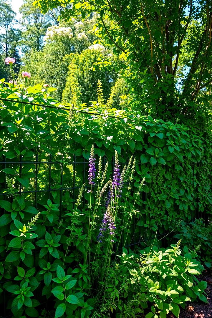 Herb Integrated Living Fence - 22 Vegetable Garden Fence Ideas