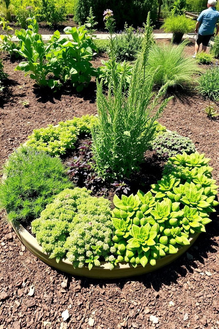 Herb Spiral Round Bed - 22 Round Garden Bed Ideas