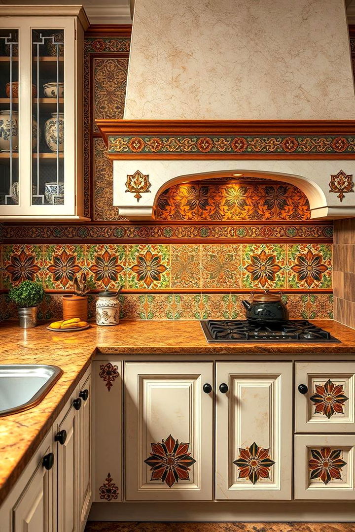 Heritage Inspired Decorative Tiles - 22 Mediterranean Kitchen Ideas