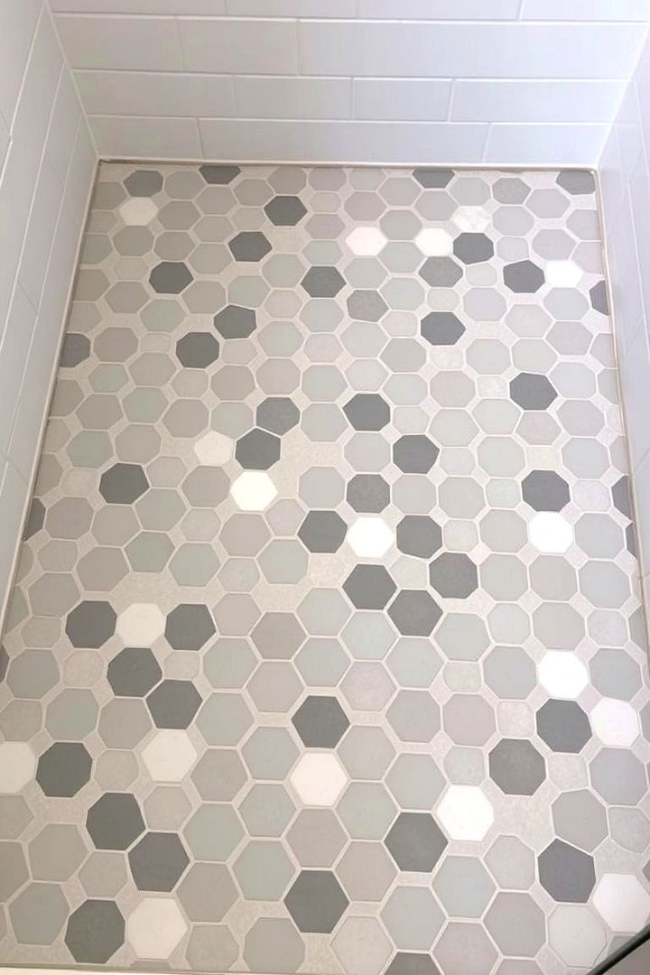 Hexagon Inspo - 22 Shower Floor Tile Ideas