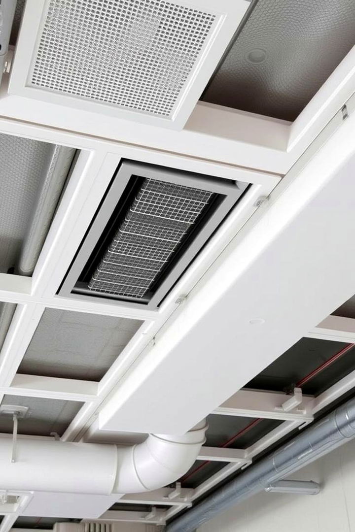 Hidden Access Panels for Maintenance Ease - 22 Basement Drop Ceiling Ideas