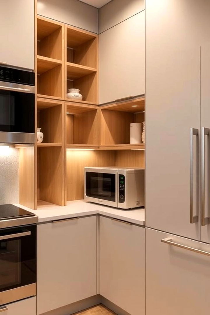 Hidden Appliances Storage - 22 Kitchen Corner Ideas