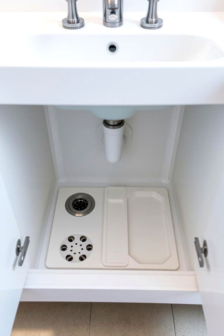 Hidden Drain Organizers - 22 Kitchen Sink Organization Ideas