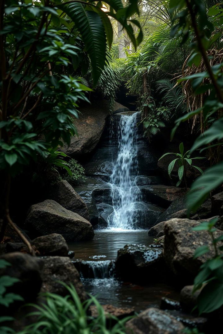 Hidden Garden Waterfall - 22 Backyard Waterfall Ideas