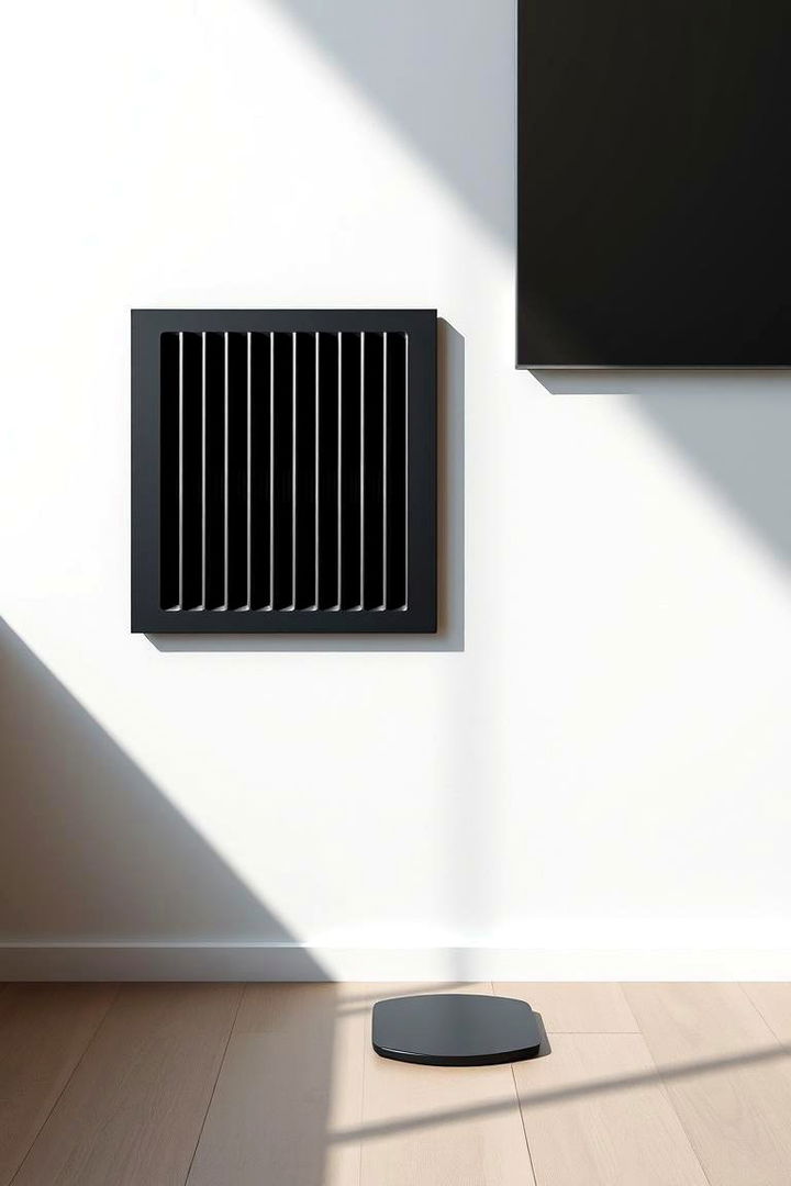 Hidden Heating with Black Elements - 22 Black Fireplace Ideas
