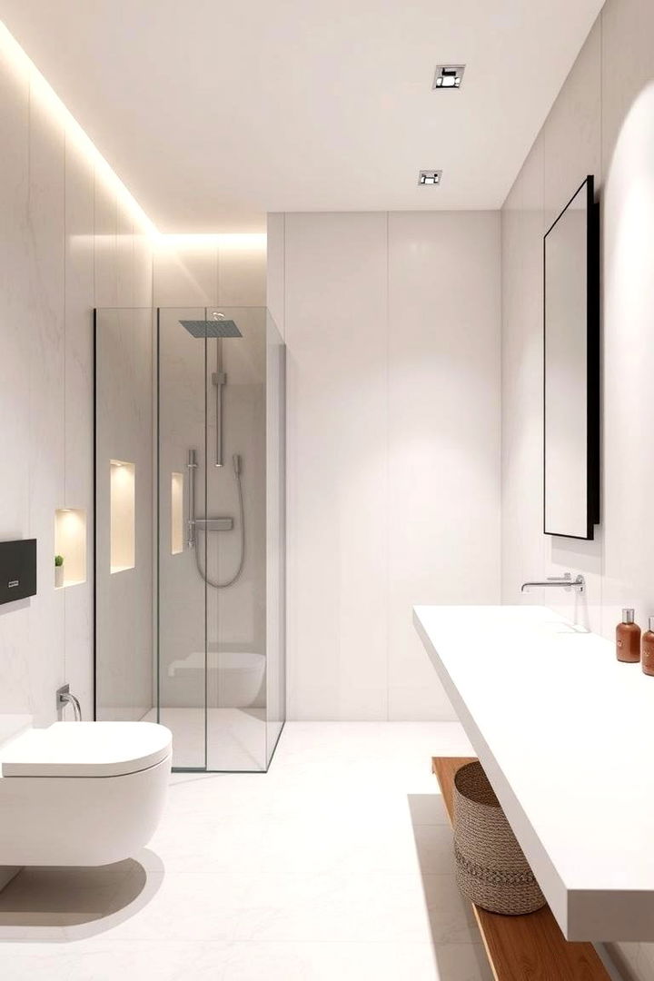 Hidden Niche Lighting - 22 Small Bathroom Lighting Ideas