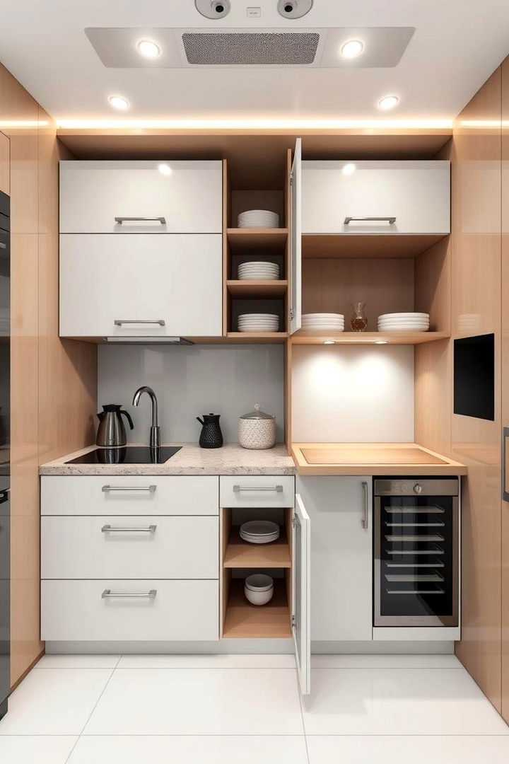 Hidden Organization Systems - 22 Kitchenette Ideas