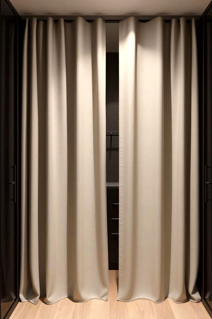 Hidden Pocket Door Effect - 22 closet curtain ideas
