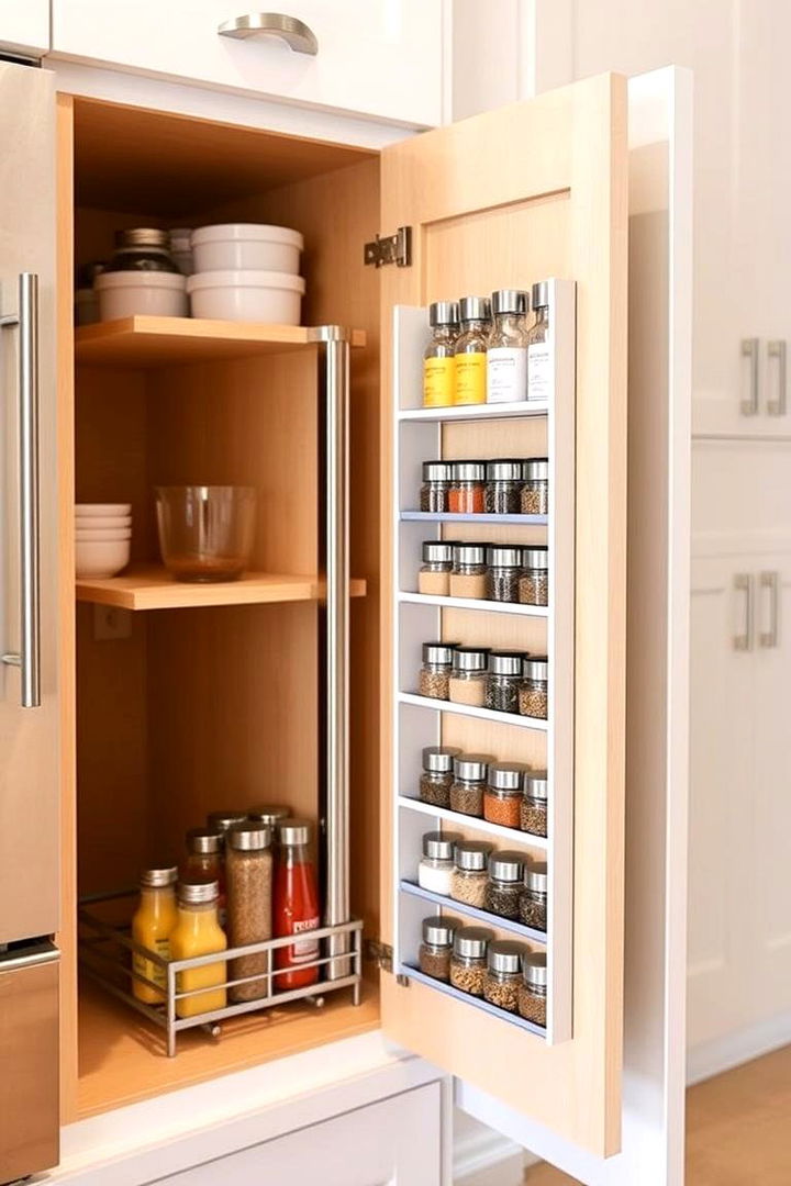 Hidden Spice Pulls - 22 Blind Corner Kitchen Cabinet Ideas