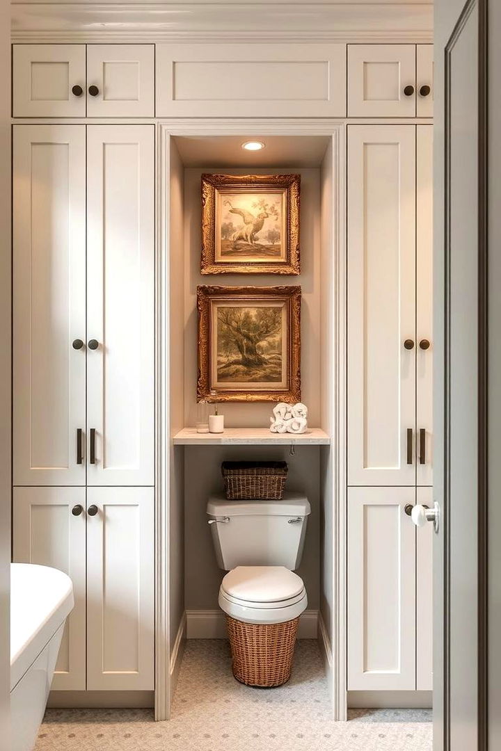Hidden Storage Behind Artwork - 22 Bathroom Closet Ideas