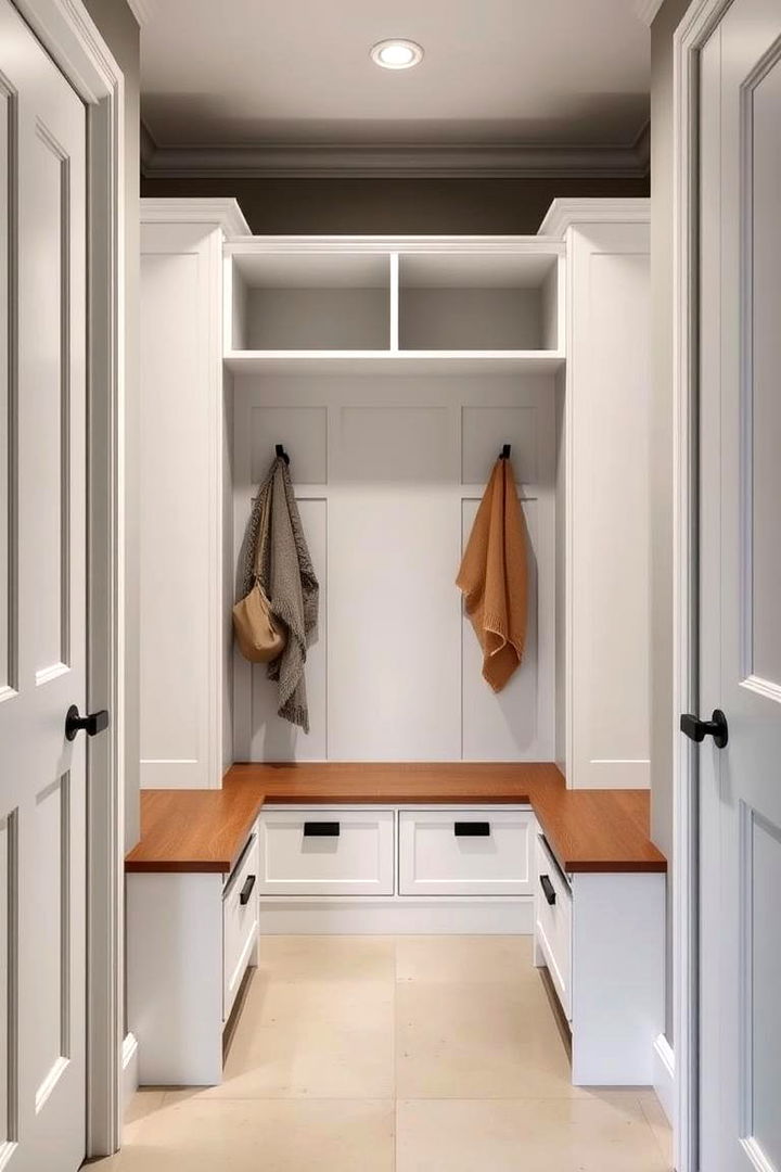 Hidden Storage Benches with Drawers - 22 Mudroom Storage Ideas