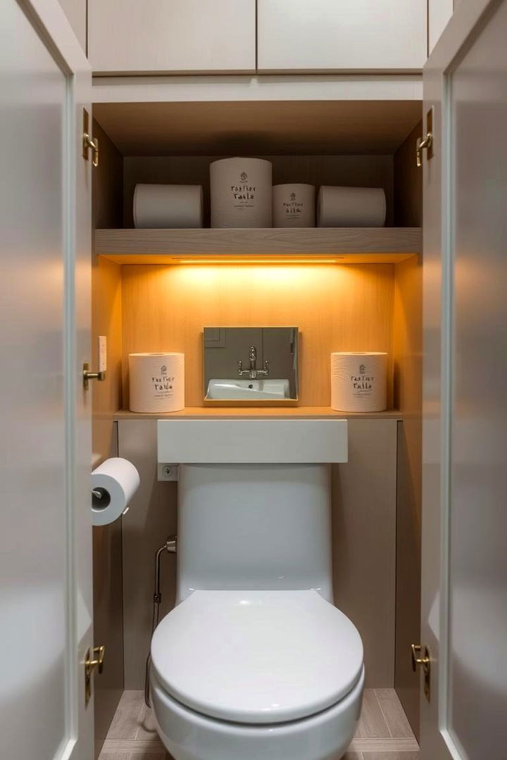Hidden Storage Nooks in Vanity Units - 22 Toilet Paper Storage Ideas